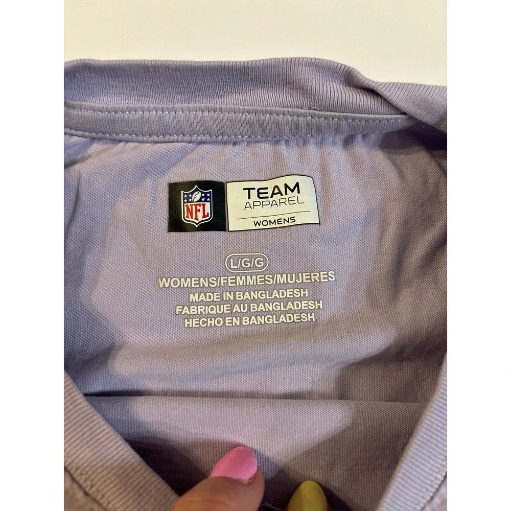 Buffalo Bills NFL Team Apparel Lavender Purple Labradoodle Pocket Tshirt (Large)